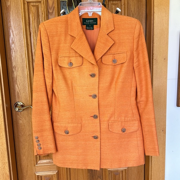 Lauren Ralph Lauren 100% silk jacket blazer fully lined with acetate size 4 - Picture 2 of 5